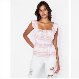 Two in one stripped shired top express.